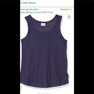 Columbia Summer Chill Tank in navy L.